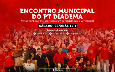 Encontro Municipal do PT Diadema acontece no próximo sábado, dia 8