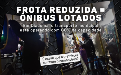 Menos ônibus, mais aperto, maior perigo de covid em Diadema