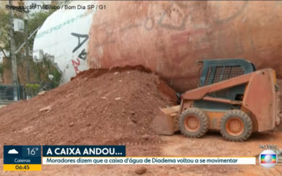 Prefeitura e CDHU empurram responsabilidades e caixa d’água de concreto continua tirando sono dos moradores no Serraria